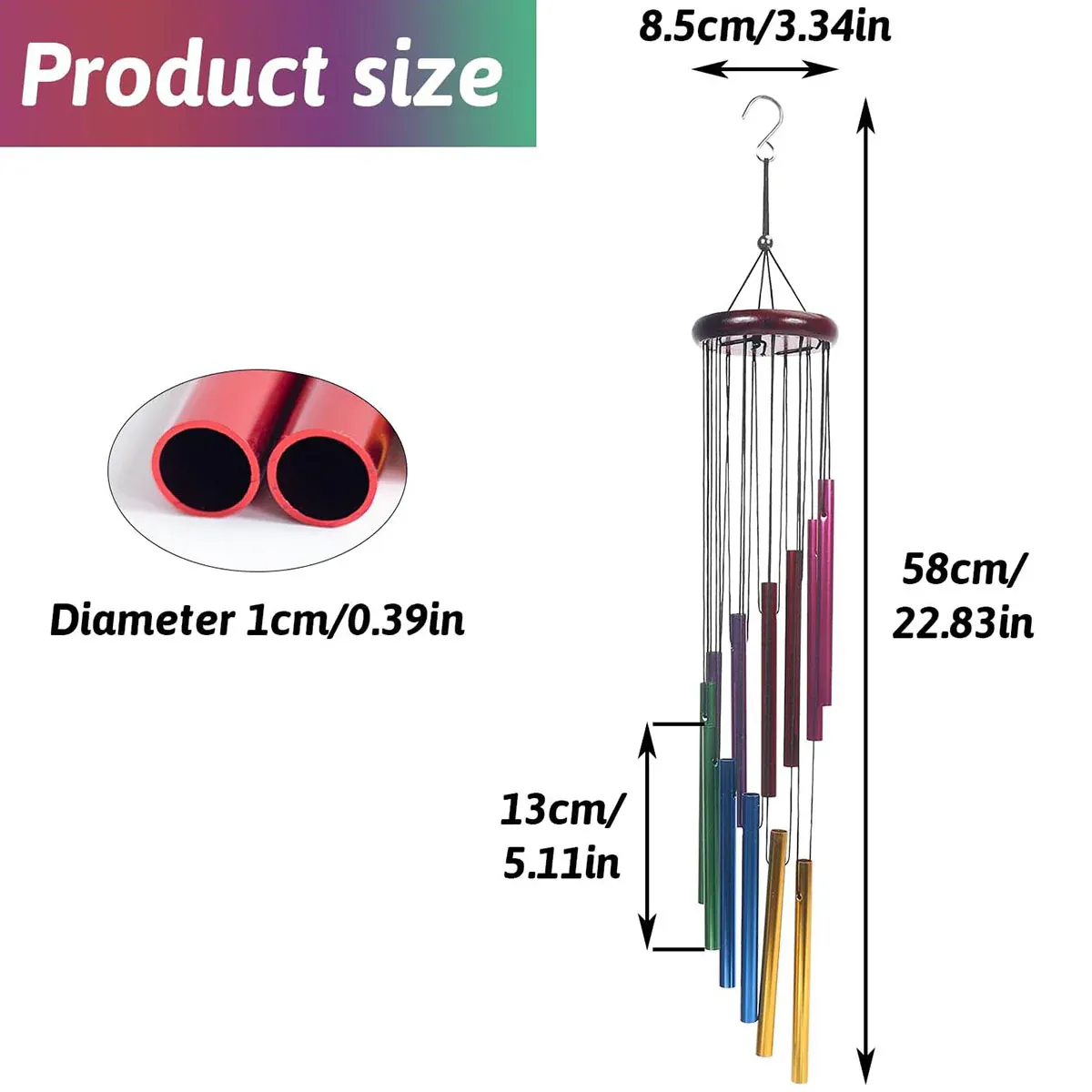 Handmade Multi Tube Wind Chime Outdoor Courtyard Balcony Hanging Decoration โ image 3