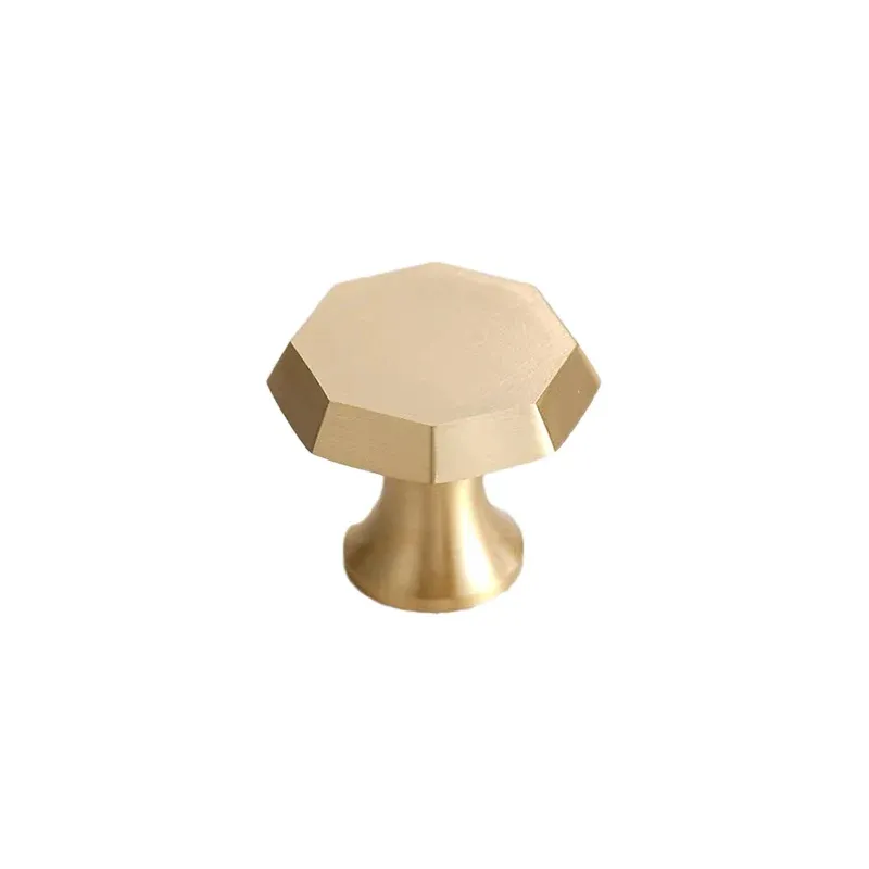 Pure Copper Cabinet Handle Single Hole Modern Drawer Pull for Wardrobe Door Use — image 2
