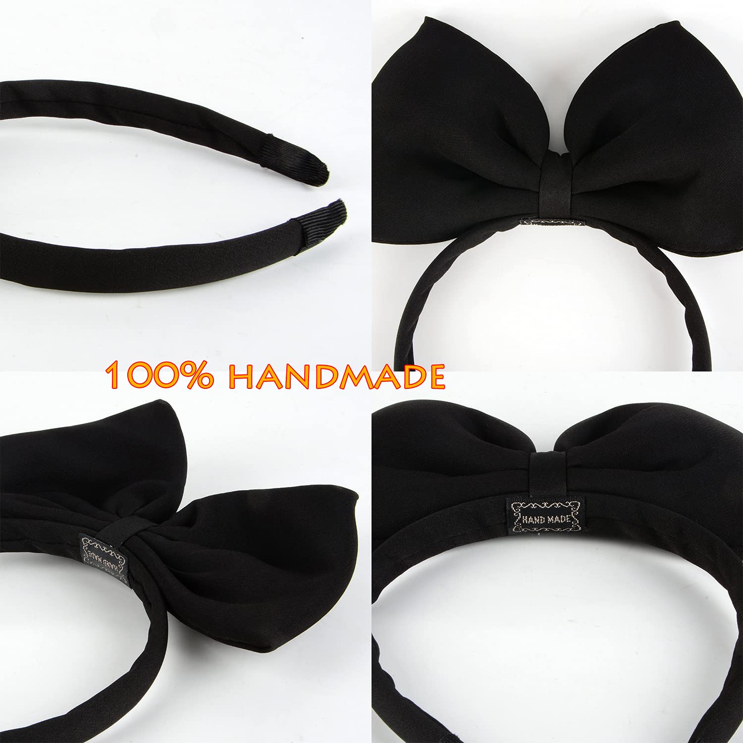Bow Headbands Headdress for Women and Girls, Perfect Hair Accessories for Alice in Wonderland Cosplay (Black) — image 5