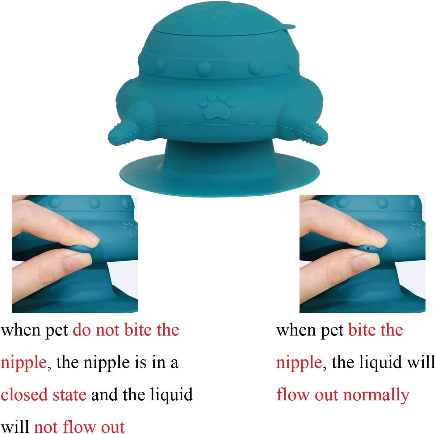 4 Teat Puppy Kitten Feeder Blue for Newborn Pets — image 2