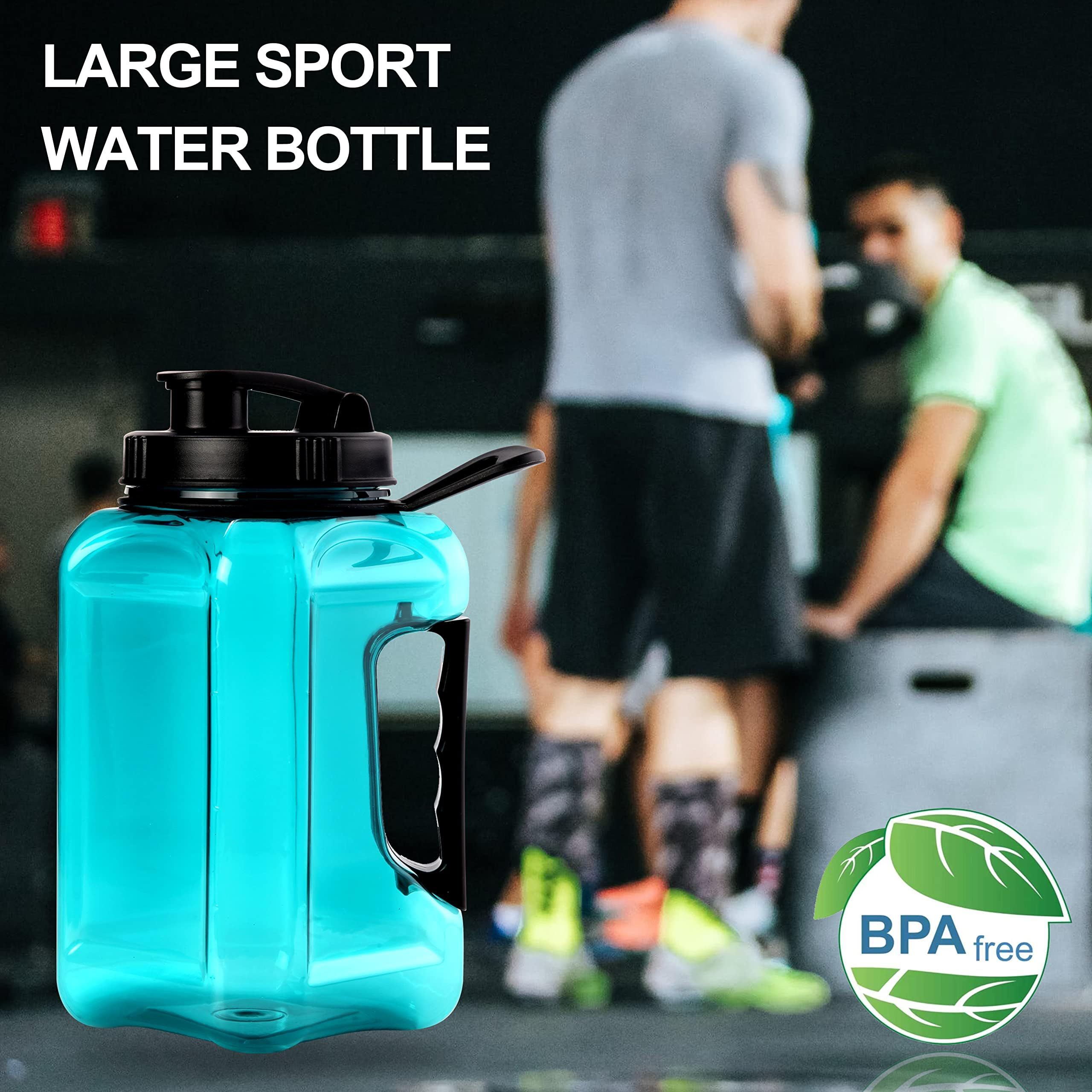 large sports water bottle with drinking time tag, free of bisphenol A, reusable, suitable for outdoor use in fitness centers — image 3
