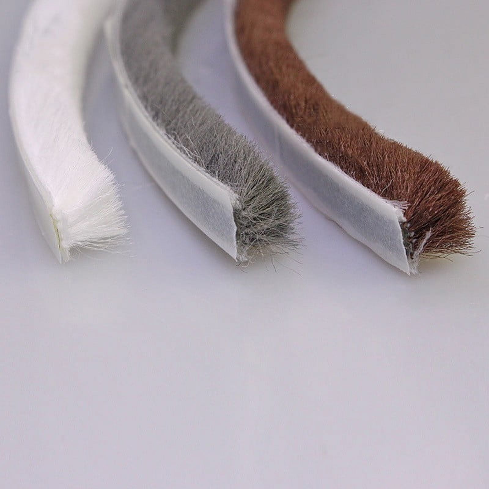 Decor Bottom Bristle Pile Seal Film Door Draught Excluder Brush Weather Strip 10M 5/9/15/23Mm Diy Home High Quality White 9×5Mm 9×15Mm Brown — image 3