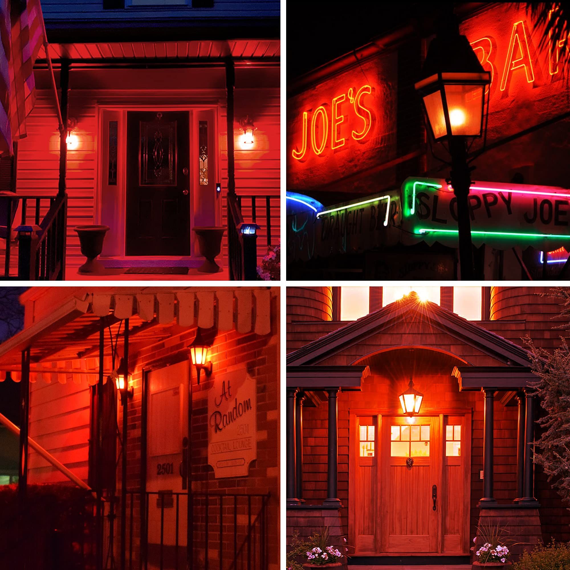 Red Light Bulbs, Colored Party Light Bulb Outdoor, Base for Porch Lights, Police Support, Home Lighting, Wedding — image 4
