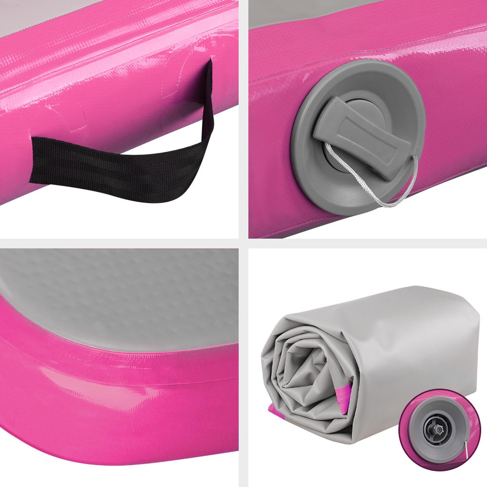 Everfit 3m x 1m Air Track Mat Gymnastic Tumbling Pink and Grey โ image 3