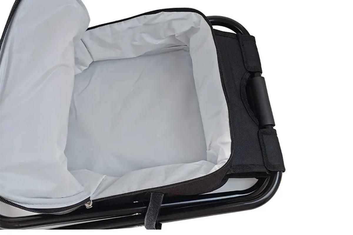 Portable Cooler Stool Multi-Function Folding Fishing Chair - Black — image 4