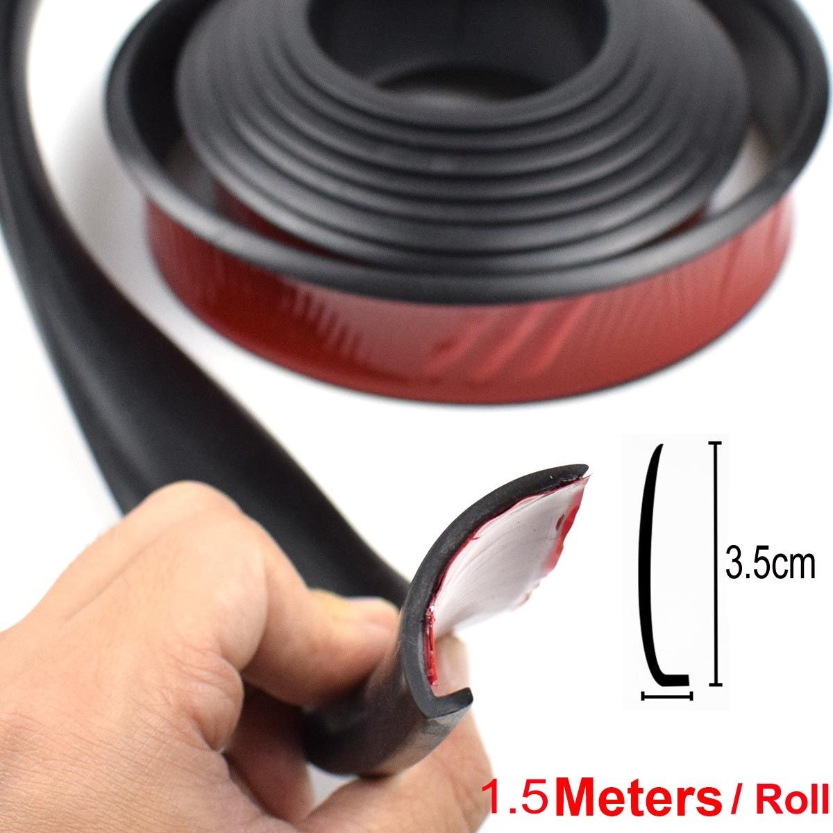 1.5m Universal Fender Flares Car Wheel Arch Mudguards, Black โ image 2