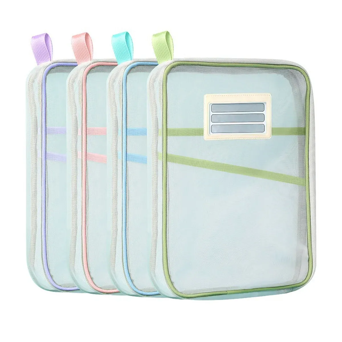 4PCS A4 Clear Zipper File Storage Bags Large Capacity for Documents Books Papers — image 2