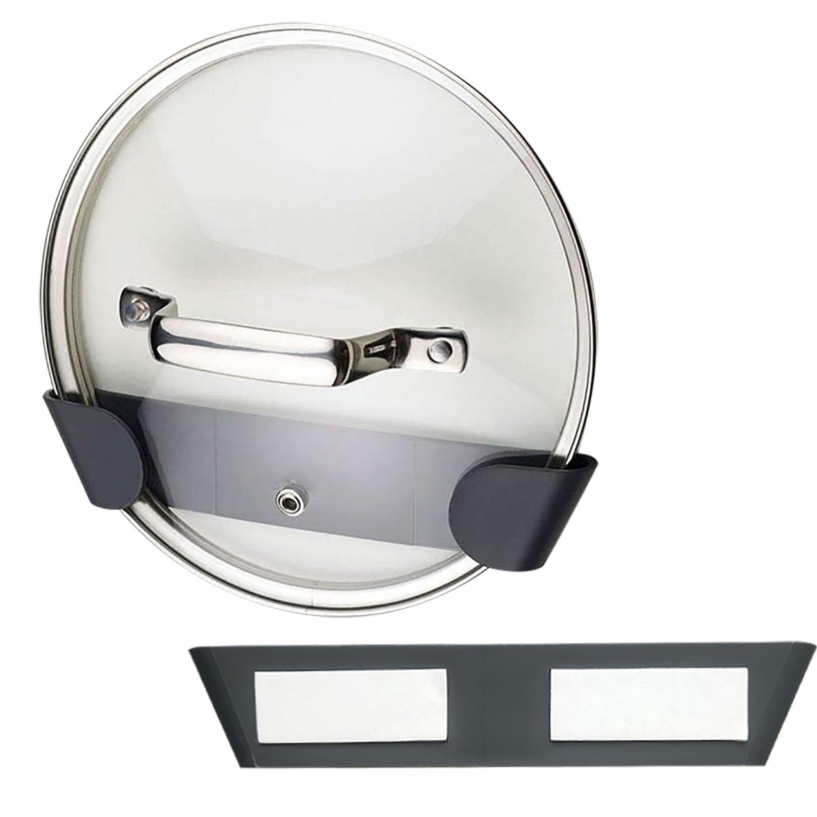 Pot Lid Organizer for Cabinet, 6 Pack Universal Pan Lids Organizers Wall Mount Pan Top Storage Organizer Rack Inside Cabinet Door