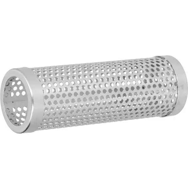 304 Stainless Steel Pellet Smoker Tube with Large Capacity Mesh for Hot and Cold Smoking on BBQ Grills, Silver, 15 × 5 cm — image 2