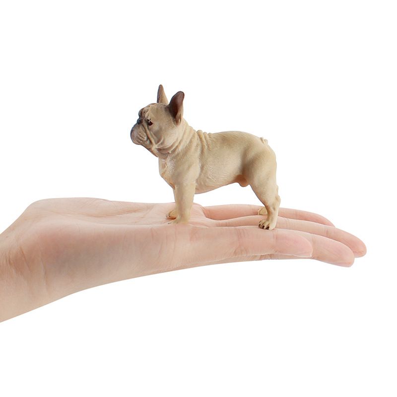 Realistic Lifelike French Bulldog Puppy Statue 6.5CM Tall Frenchie Dog Animal Collectible-Pet Decorations Artificial Dog PVC — image 2