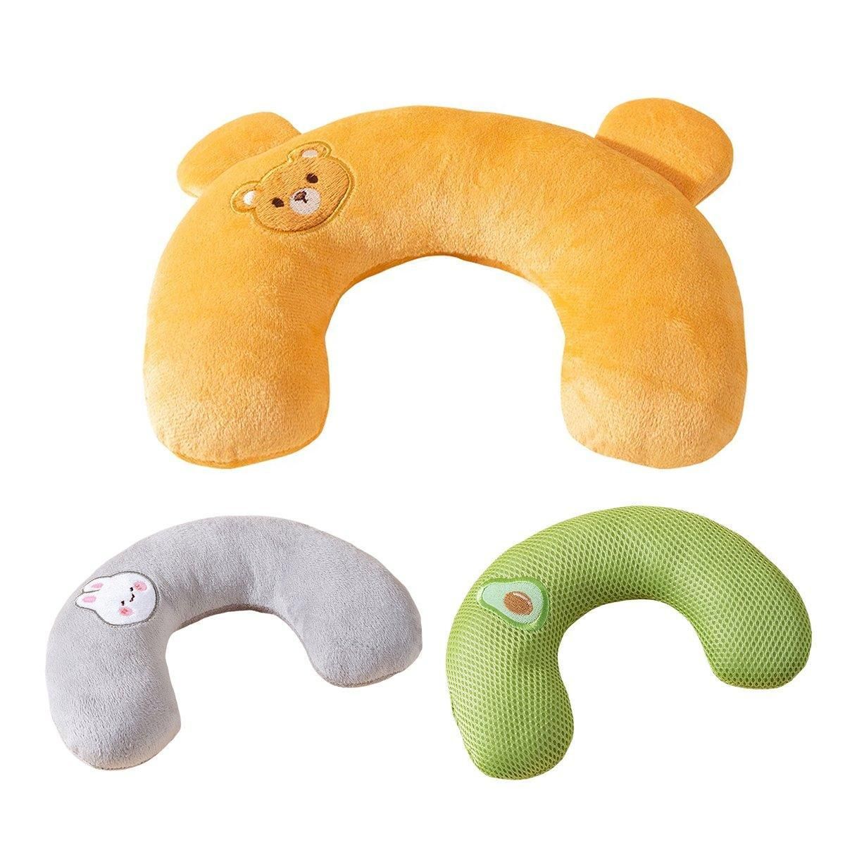 Dog Pet U Shaped Pillow Cartoon Breathable Cat Sleeping Cushion for All Seasons - Brown โ image 3