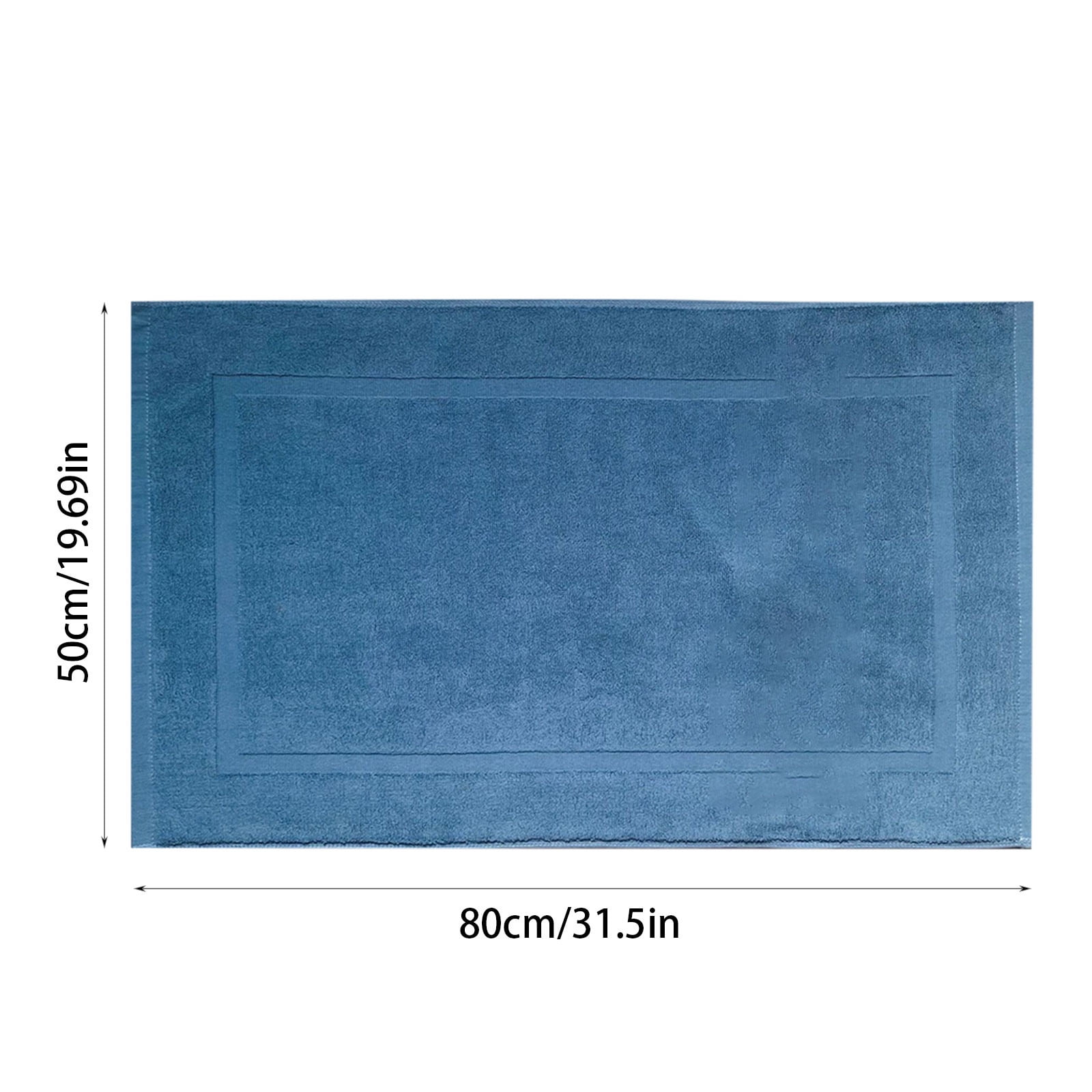 2PCS White Cotton Classic Rug Bath Mats Absorbent Cotton Hotel Spa Shower Bathtub Mats [Not A Bathroom Rug] Machine Washable Shower Bathroom Floor Towel C 2PCS — image 2