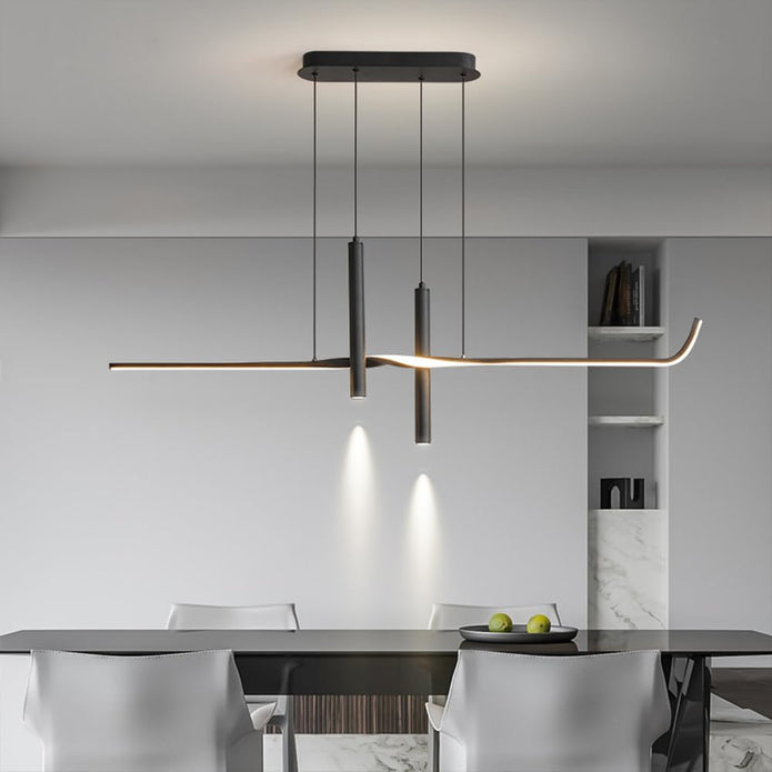 BAMDECOR A206 Modern Black Scandinavian Pendant Light Table Dining Room Living Room Pendant Lighting 1.5 Meters — image 2