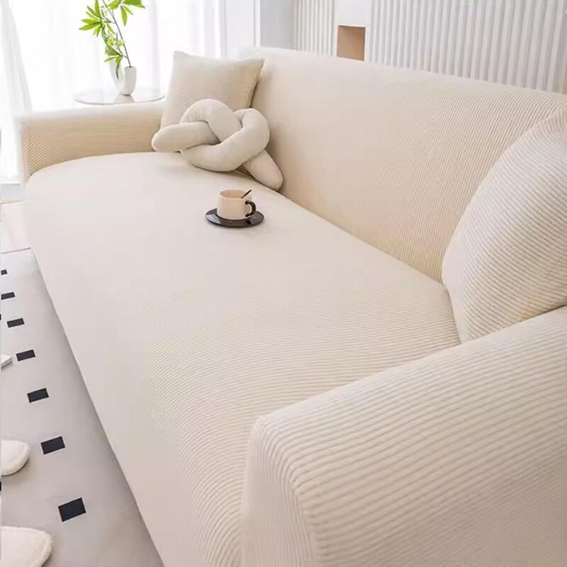 Jacquard Stretch Covers Beige, 3, Pet Anti-Slip Proof, Seater and All Seasons Modern Sofa Bed Cover Elastic Protective Cover, 190*220cm