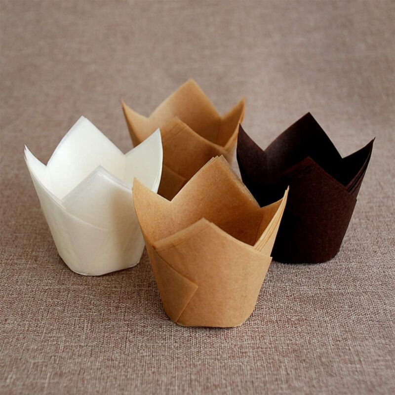 150 pcs Baking Paper Muffin Cups Tulip Baking Paper Cups Cupcakes And Muffins For Wedding Party Birthday 5Cm — image 3