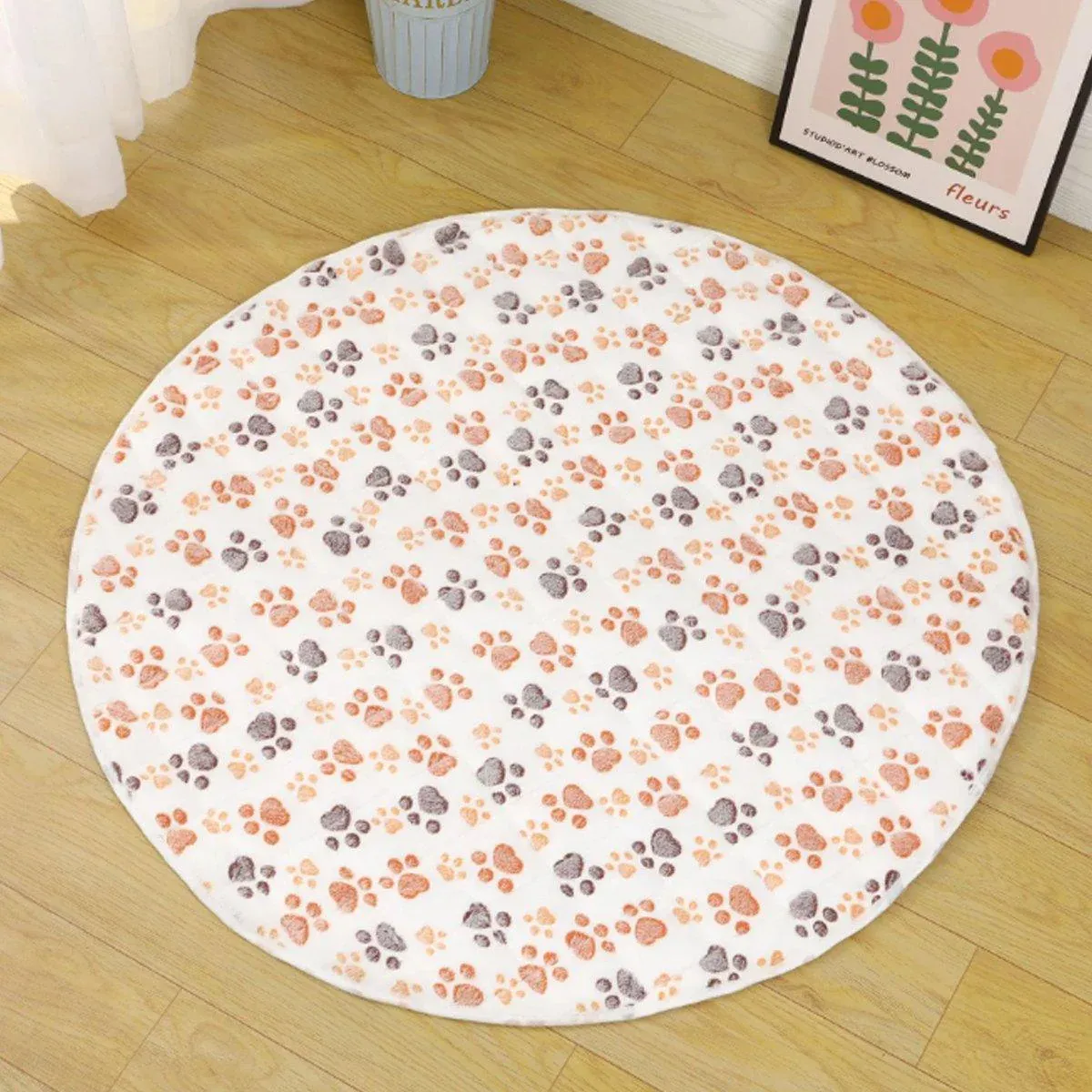 Waterproof Dog Pads Round Diaper Pads Pet Training Pads for Puppies and Dogs - White-55cm — image 5