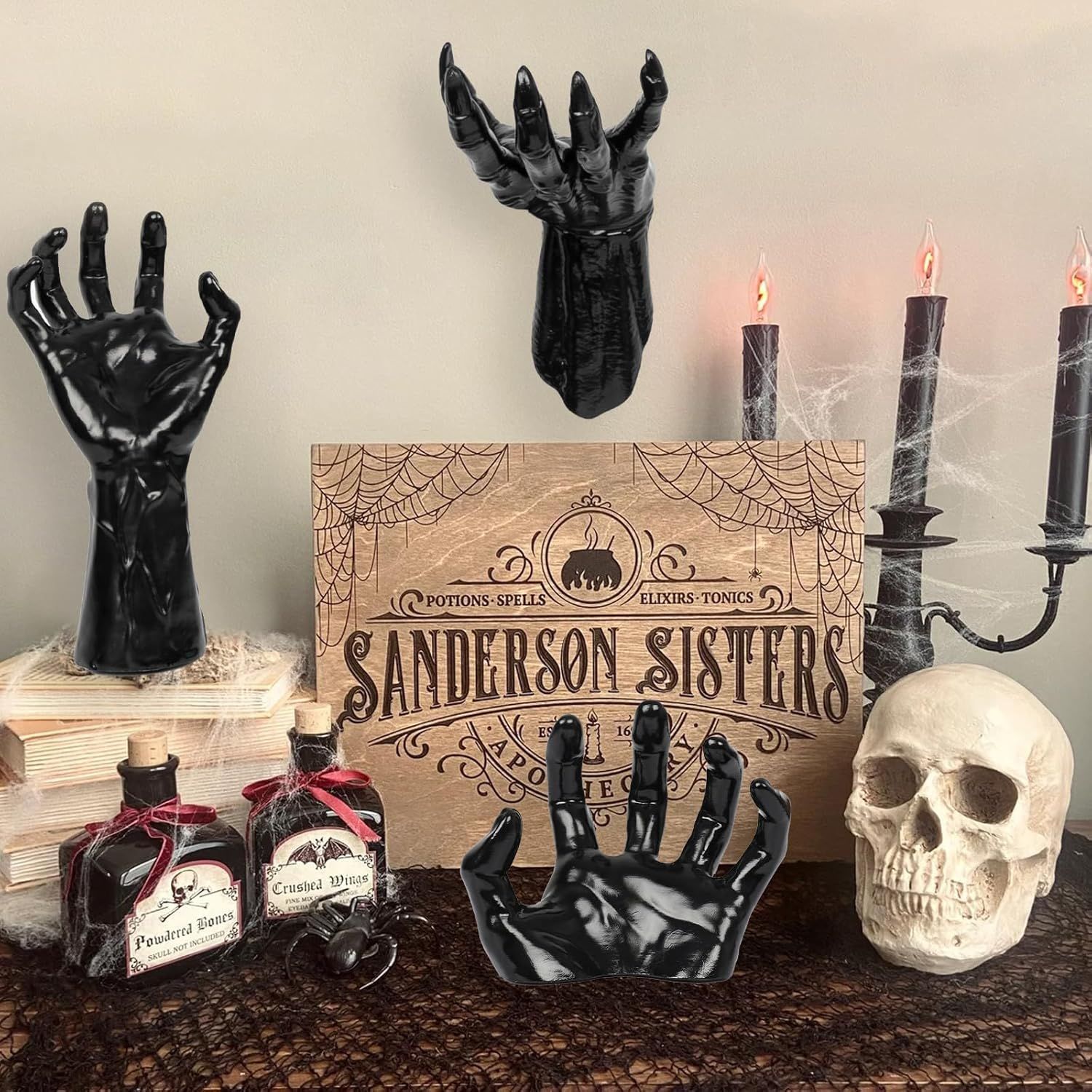 Creepy Fake Demon Hand Prop, Halloween Party & Christmas Indoor Desktop Decoration, 6 Pack (Candles Not Included) ā image 4