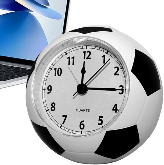 Football Alarm Clock - Silent Non-Ticking Desk Clock | Kids Bedside Clock | Cute football design, easy-to-read analog display, perfect for kids' bedrooms
