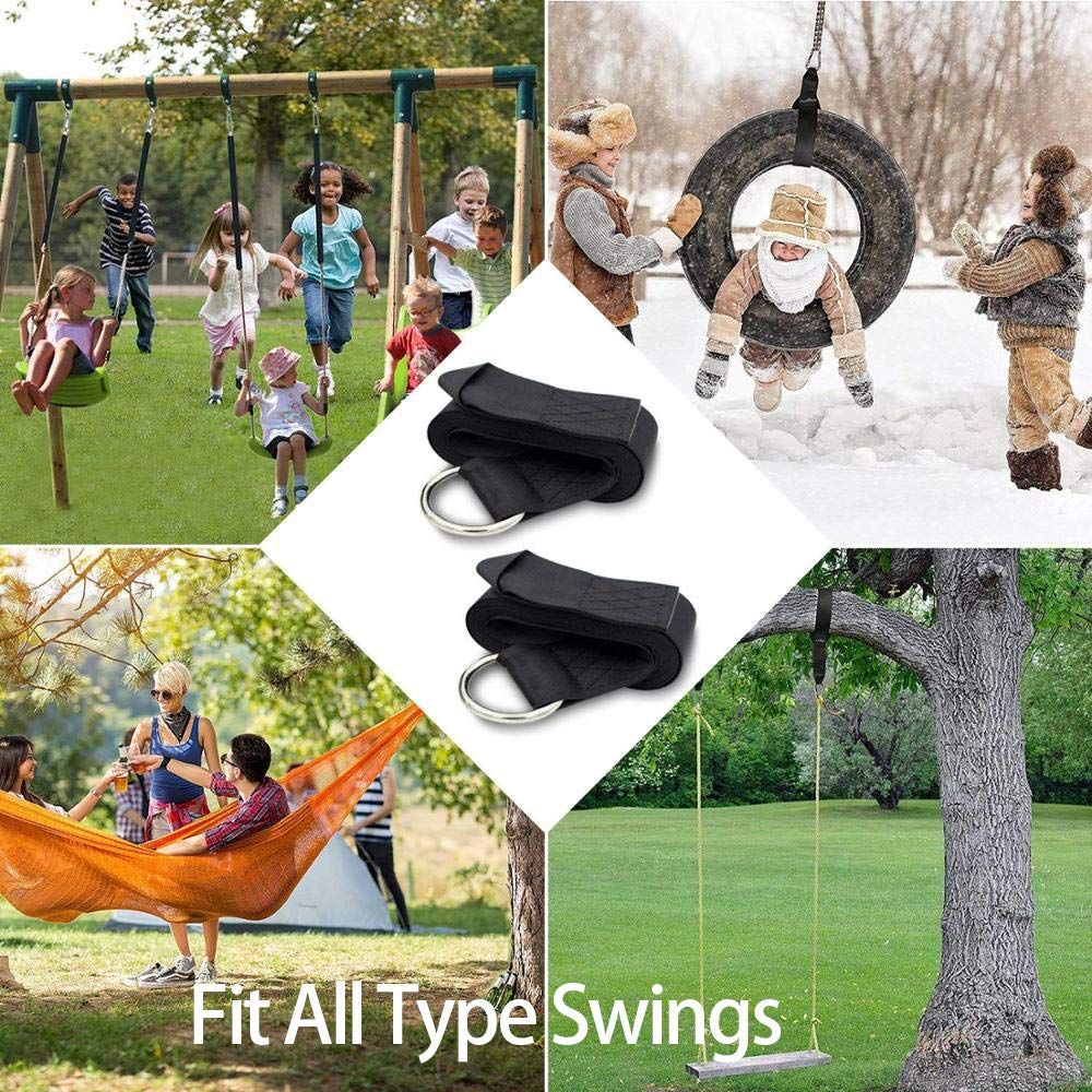 Tree Swing Hanging Kit, Tree Swing Straps, Lock Snap Hooks, Perfect For Tree Swing & Hammocks,Easy & Fast To Installation, 5 FT — image 3