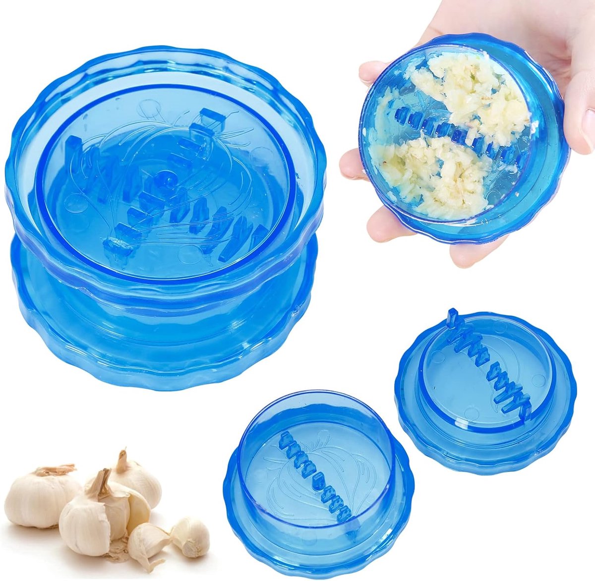 Garlic Twister - Garlic Press - Suitable for Garlic - Manual Garlic Press - Kitchen Gadget Press - Garlic Presses - Ginger Press - for chopping garlic, onions