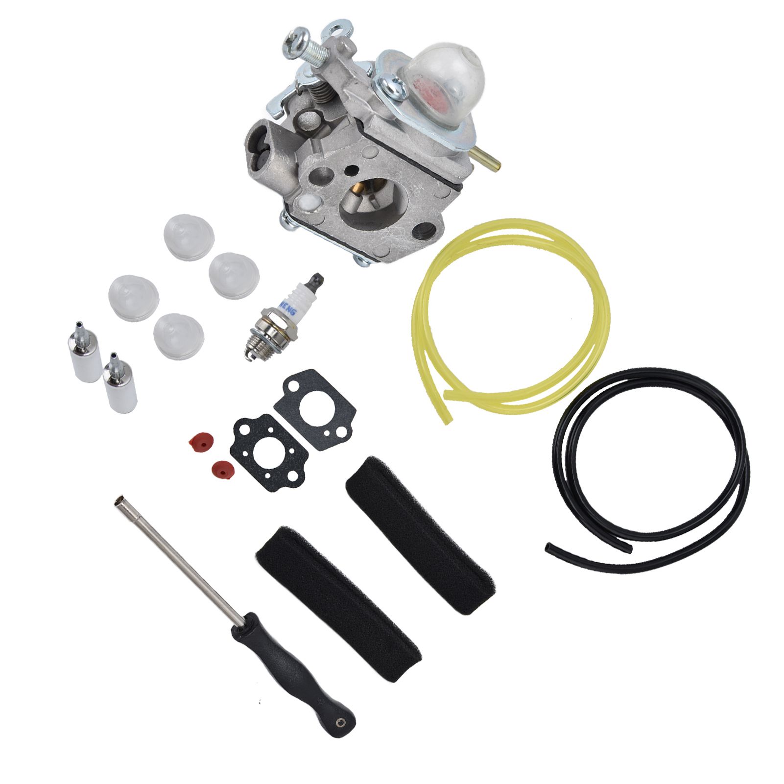 753-06190 Carburetor with Fuel Filter Air Filter Primer Bulb Kit for Troybilt TB22EC TB32EC TB80EC TB22 TB21EC — image 3