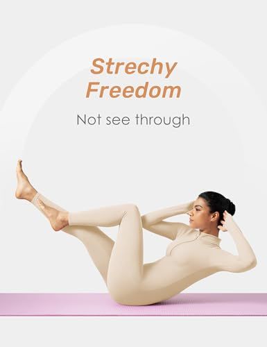 Long Sleeve Zip-Up Jumpsuit for Yoga, Fitness, Everyday Wear and Stylish Occasions, S (beige) — image 4