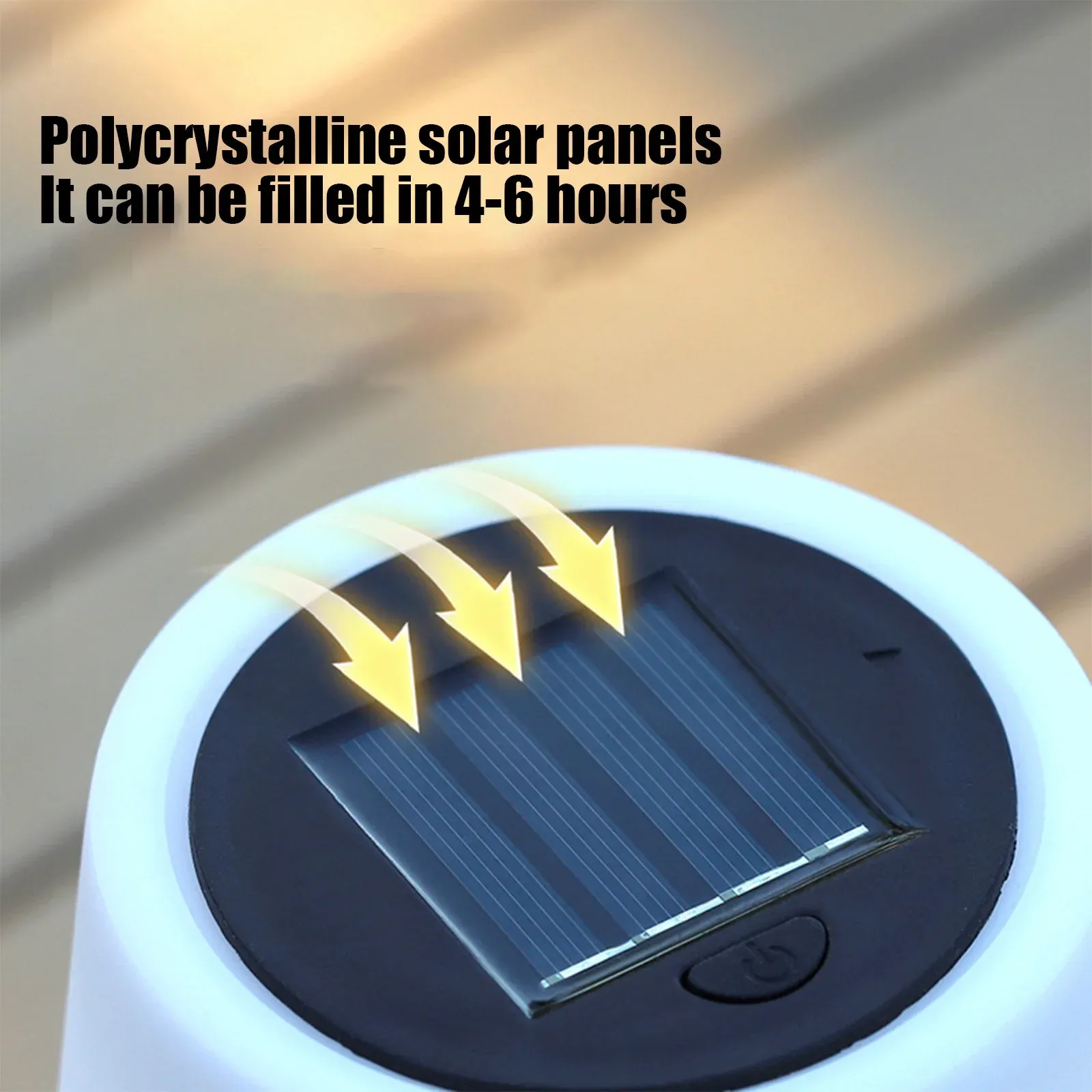 Waterproof Solar Table Lamp, Rechargeable Wireless Outdoor Light for Desk Patio Garden Yard and Room Decor — image 6