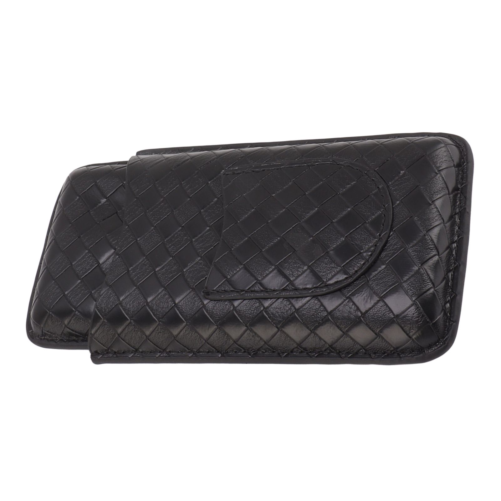 3 Sticks Portable Cigar Case Leather Cigar Humidors Travel Moisturizer Cigar Case for Men Gifts Black — image 3