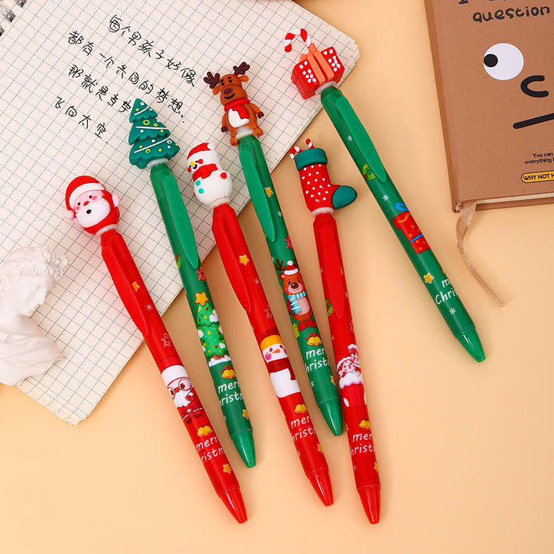 Christmas Theme Retractable Gel Pens (0.5mm Black Ink) - Festive Student & Office Holiday Gift Pack (36 Pcs) โ image 3