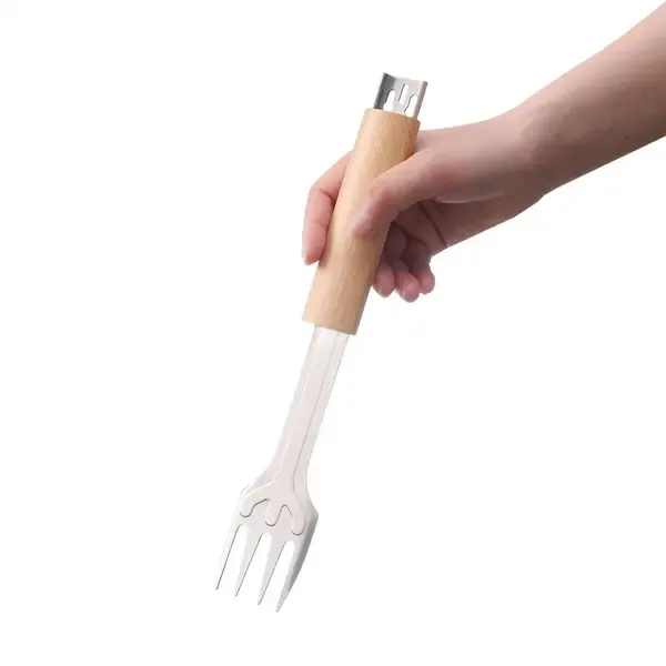 4-in-1 Grill Multitool Folding Stainless Steel BBQ Spatula Fork Tongs Bottle Opener for Camping and Outdoor Grilling — image 5