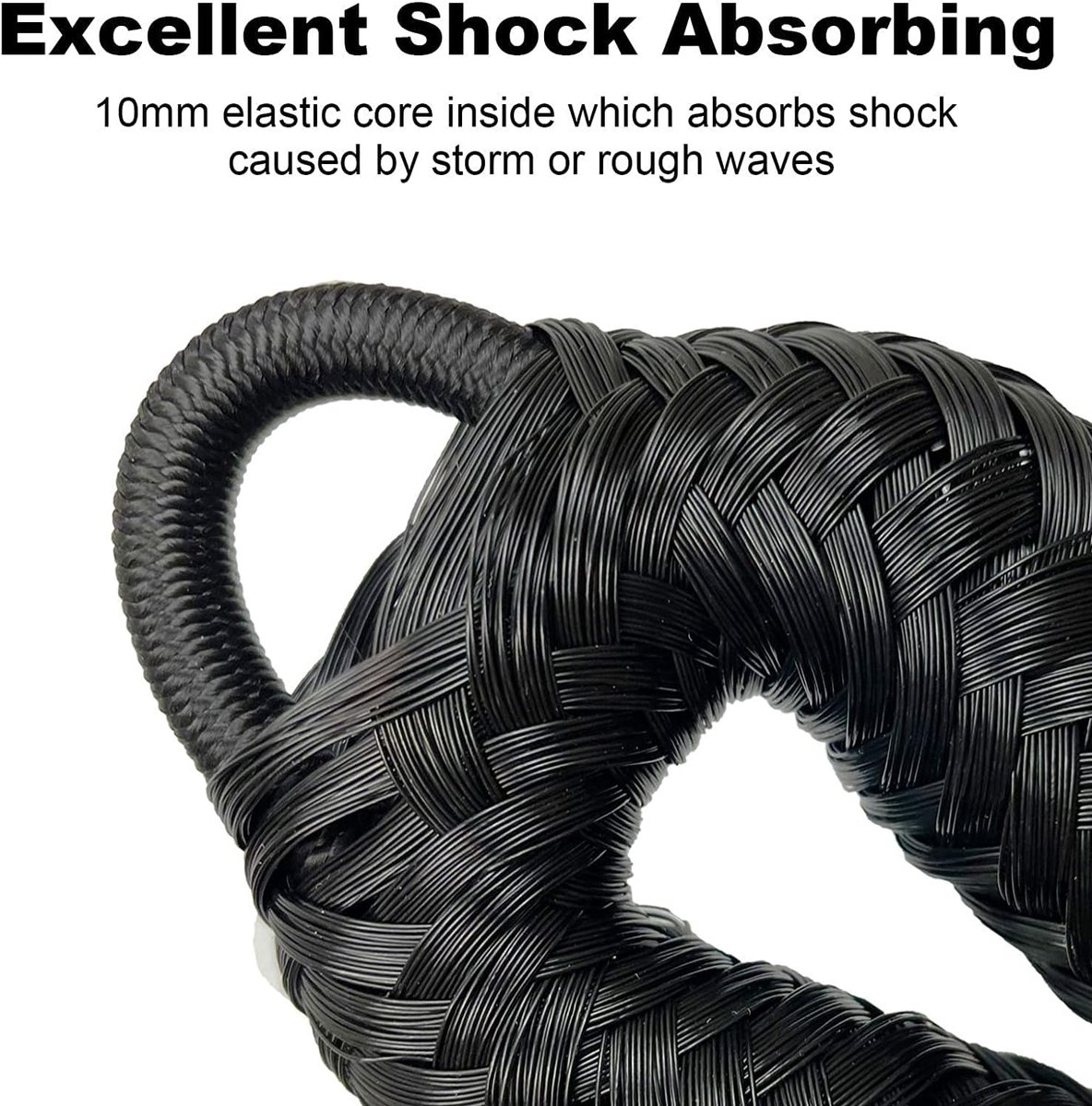 pieces - Boat rope - Mooring rope for boats - Stretch - Boat Bungee Dock Line with hook rope - Mooring line Boat equipment - Boat accessories - Mooring rope — image 4