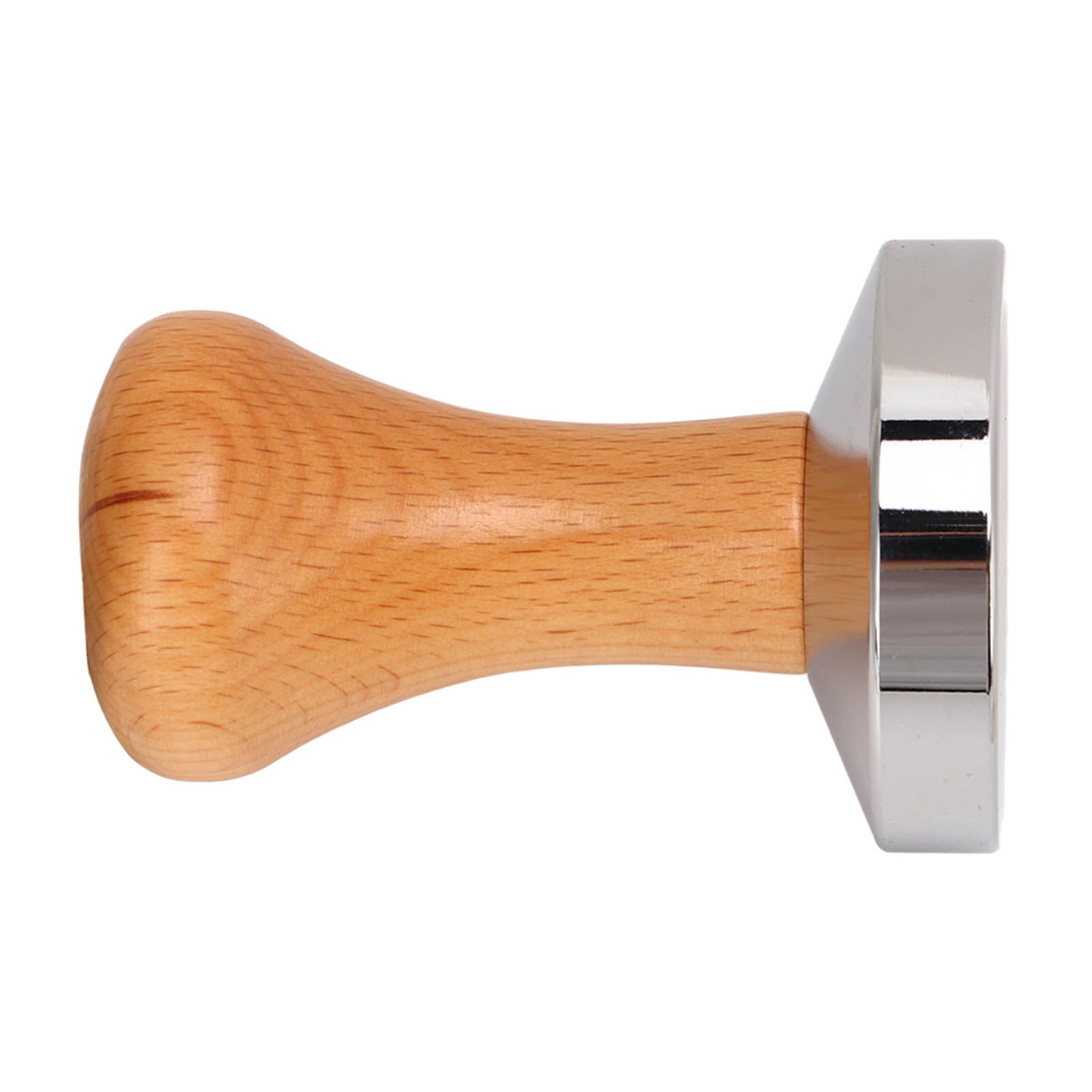 Coffee Tamper Stainless Steel Flat Bottom Tamping Tool Coffee Hand Tamper with Wooden Handle 58mm/2.3in — image 6