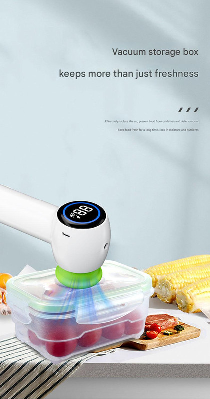 Multi-Function Handheld Vacuum Sealer & Inflator with LED Display - For Food Storage, Jars, Bags & Balls(white) โ image 4