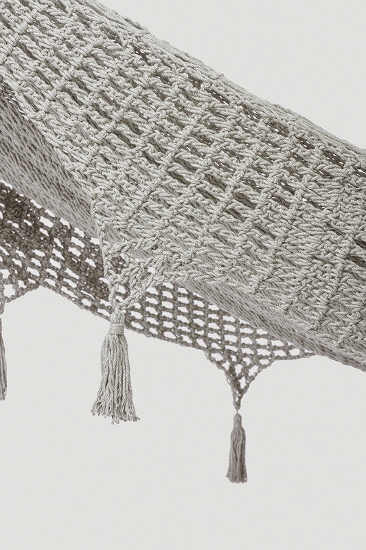 Outdoor undercover cotton Mayan Legacy hammock with hand crocheted tassels King Size Dream Sands โ image 3
