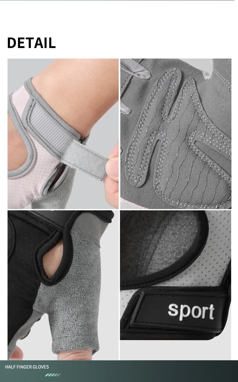 M Black Silicone Padded Workout Gloves - Non-Slip Weightlifting Gloves for Enhanced Grip and Palm Protection โ image 3