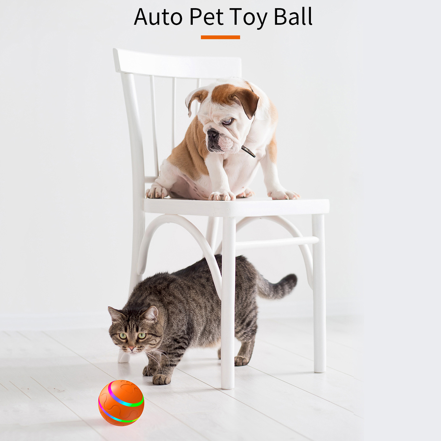 Interactive Auto Pet Toy Ball with Remote Control - USB Rechargeable, LED Lights, Sturdy & Waterproof(pink) — image 3
