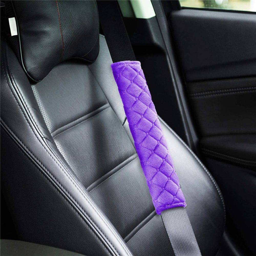 Car Seat Belt Pads Cover, 4 Pack Seat Belt Shoulder Strap Covers Protector to Release Stress to Your Neck and Shoulder for a Safety Driving (Purple) โ image 4