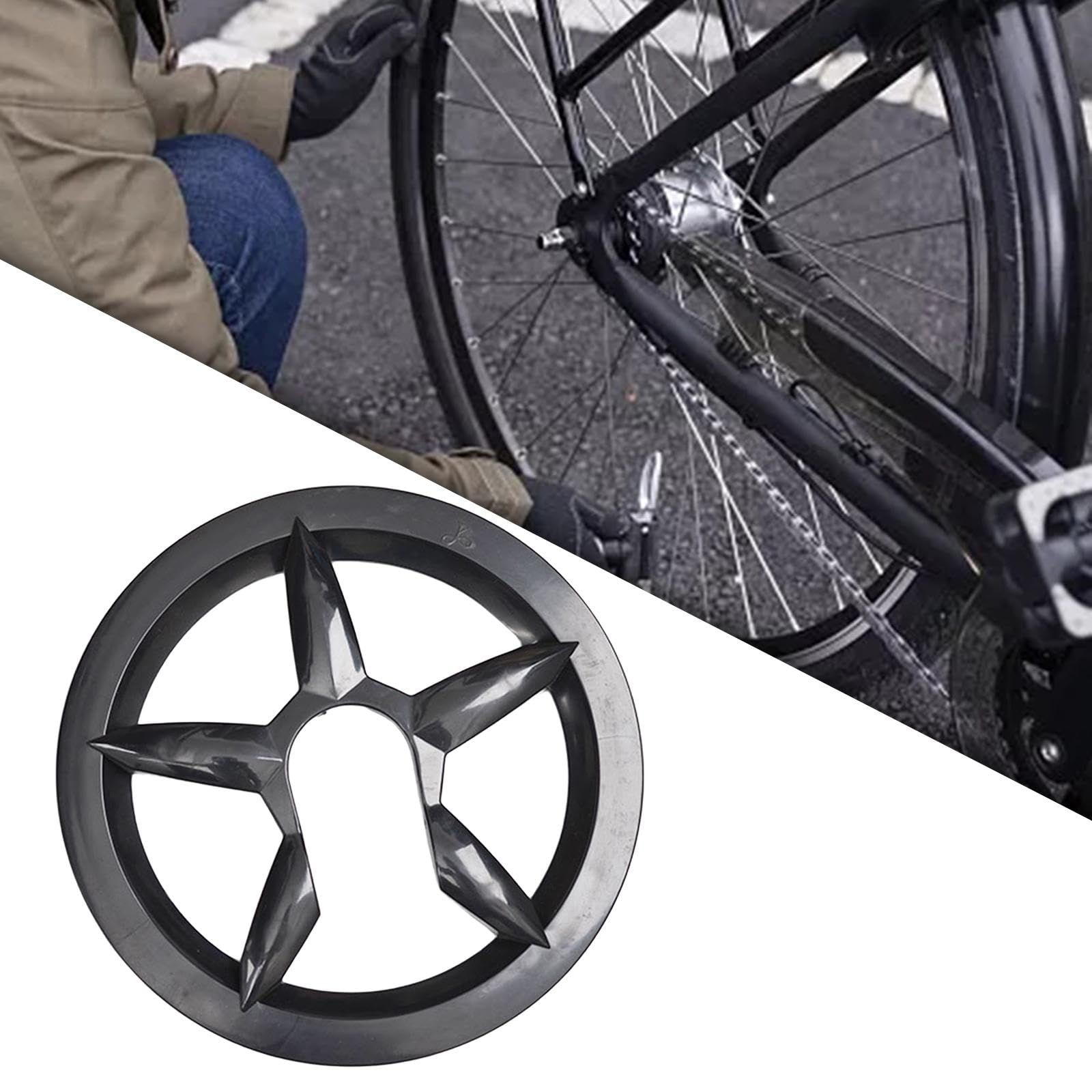 Bicycle Chainring Guard Bike Chain Guard Easy to Install Hole Dia Bicycle Sprocket Protective Cover for Road Bicycles — image 2