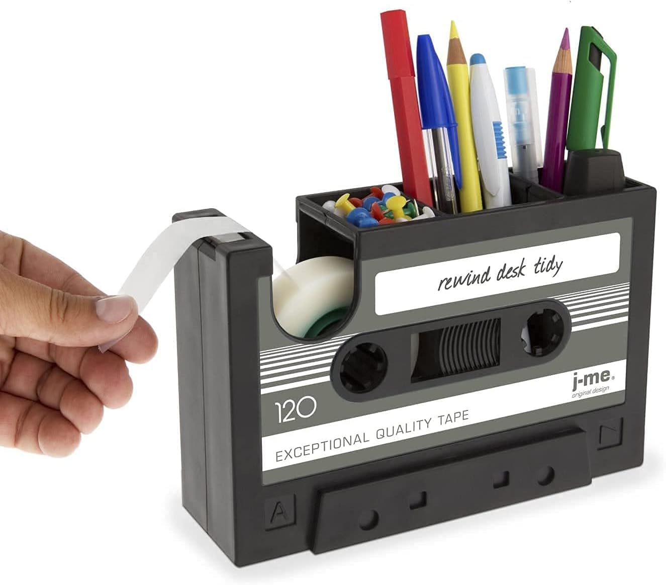 Retro Cassette Tape Pencil Holder - Multifunctional Pencil Holder - Creative Desk Organizer - Pencil Holder with Tape Holder — image 5