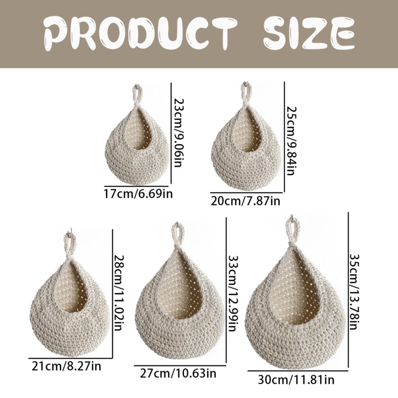 Oval Stackable Plastic Wicker Serving Basket, Imitation Rattan for Bread Fruit Vegetable, Kitchen Restaurant Indoor Outdoor, 35.0 x 30.0 cm, Beige โ image 3