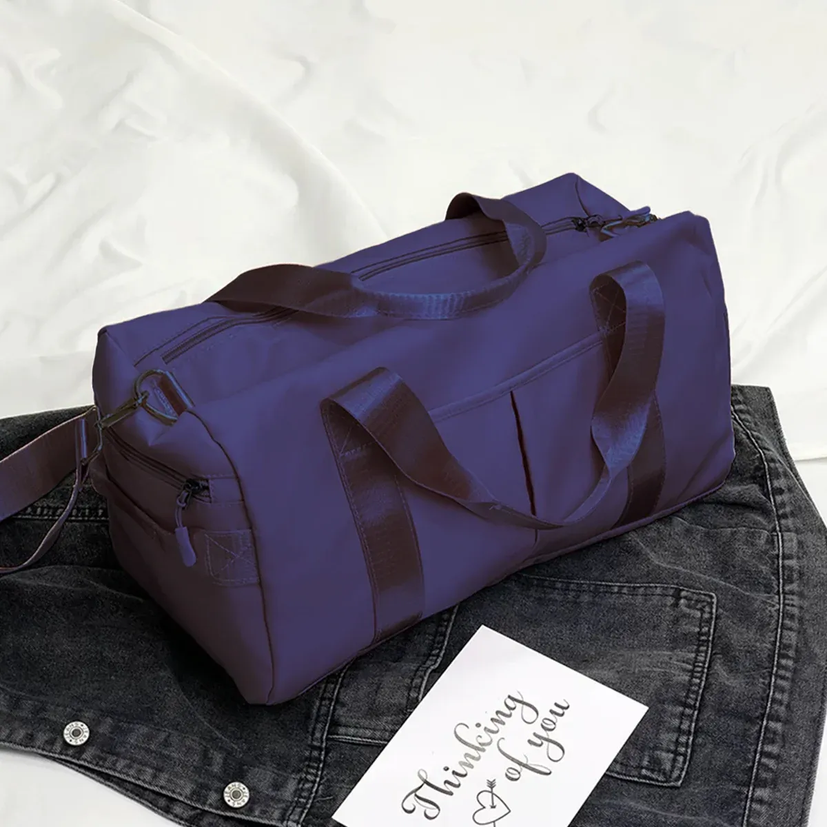 Waterproof Gym Bag Travel Duffle Sports Bag Wet Dry Large Tote for Men Women — image 4