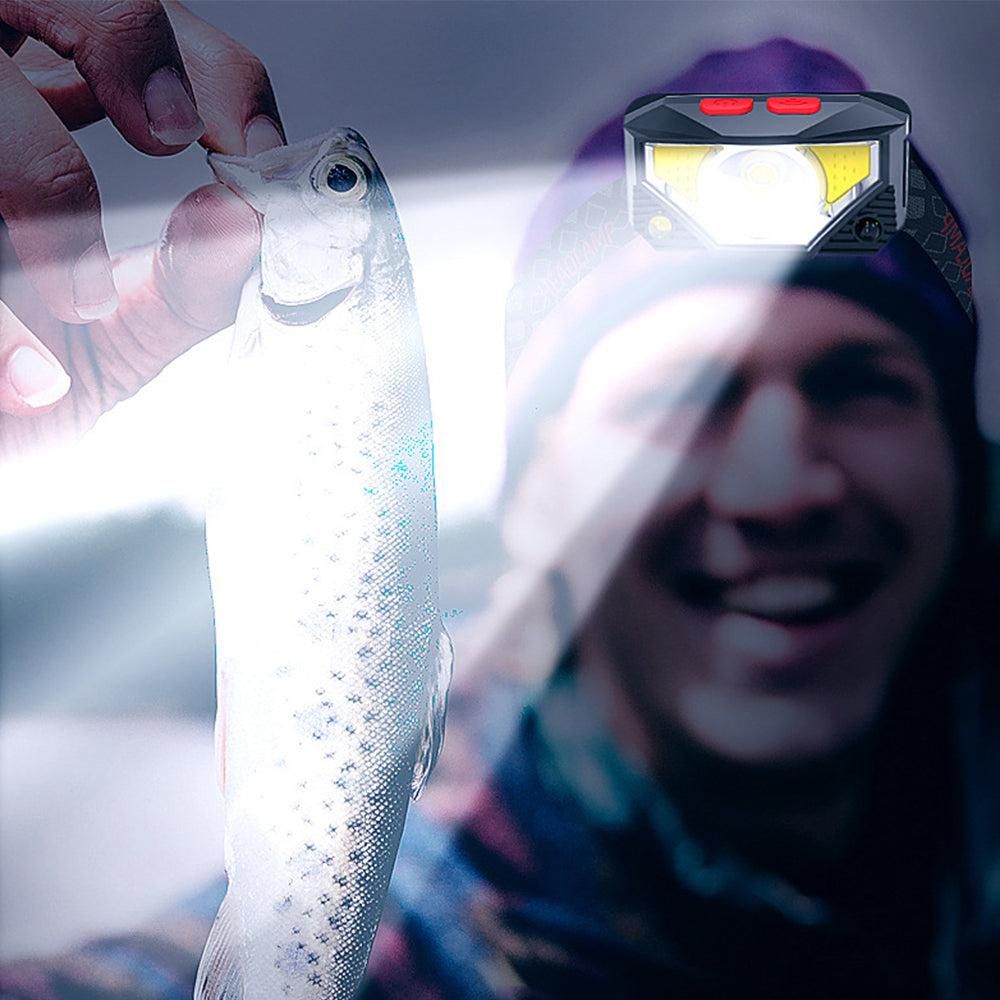 2Pcs Rechargeable LED Headlamp with Motion Sensor — image 3