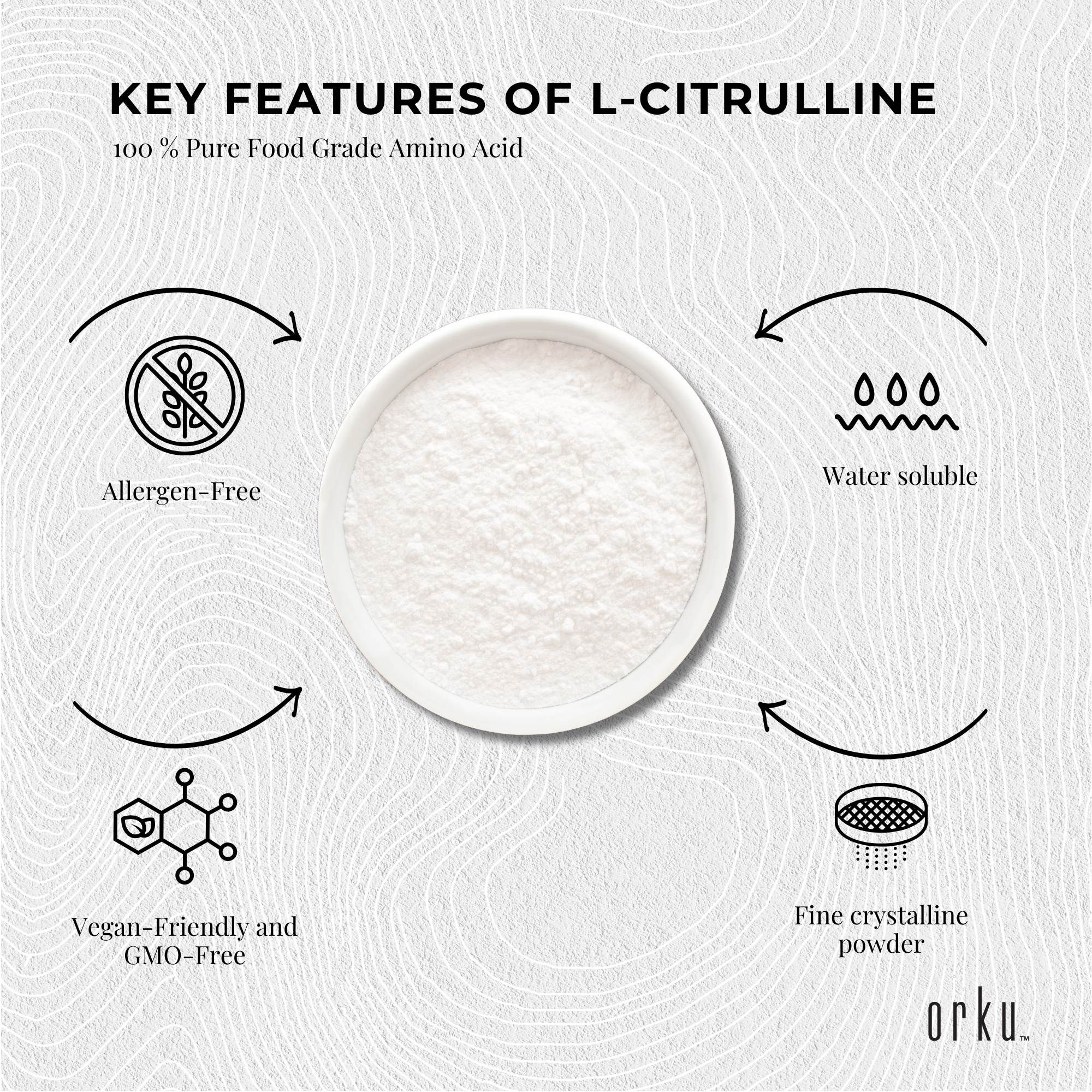 Orku 1Kg L-Citrulline Powder - Pure Unflavoured Food Grade Amino Acid โ image 5