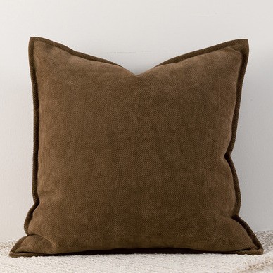 Mint chocolate Nordic Herringbone Chenille Pillowcases 2 Pack 45 × 45cm for Sofa and Bed Soft Decorative Cushion Covers No Inserts Included Local Standard Fit