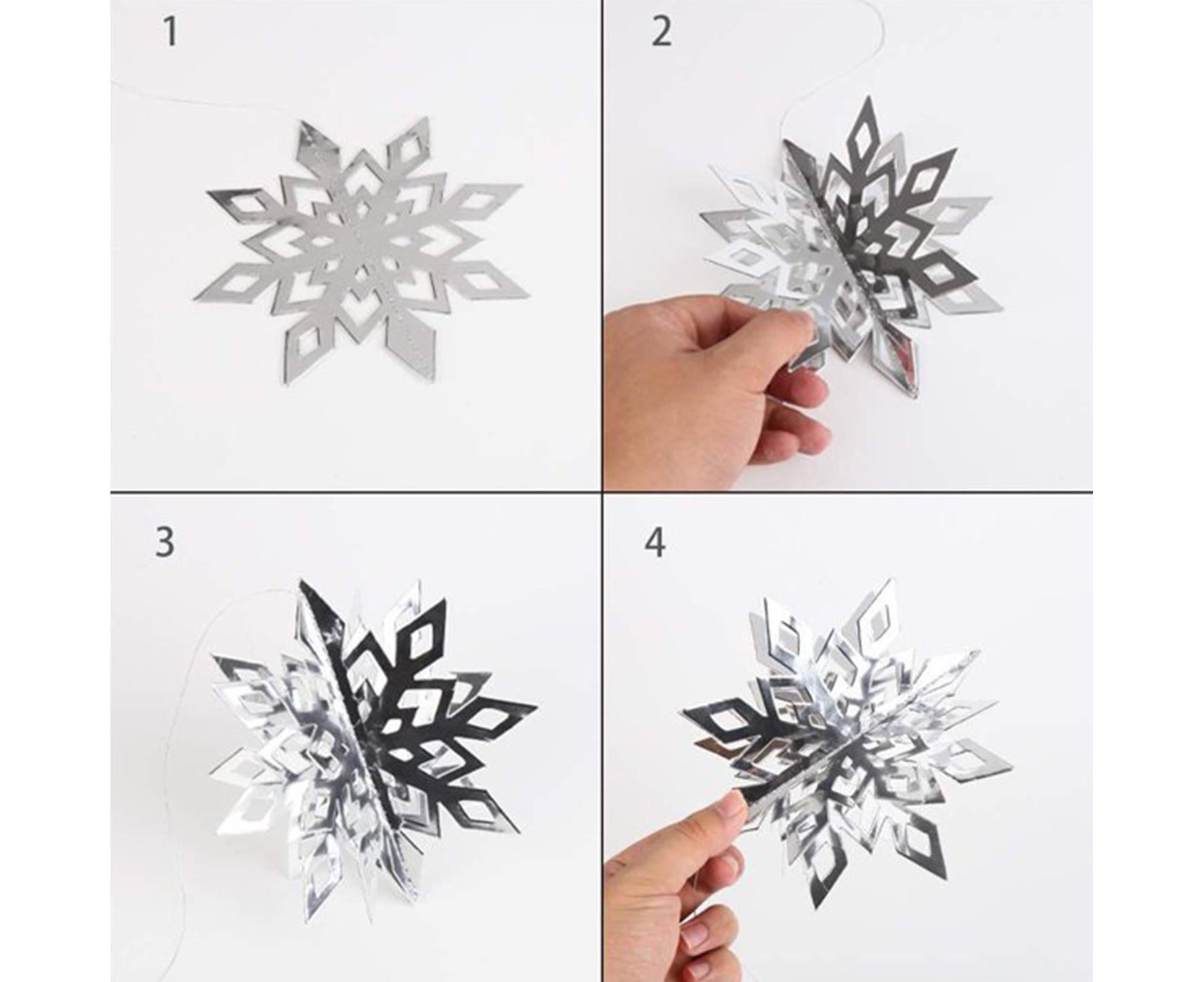 Snowflake Hanging Decor-Silver — image 5