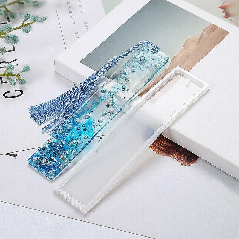 5PCS Silicone Bookmark Mould Rectangle Resin Craft Making Tool for DIY Projects β image 6