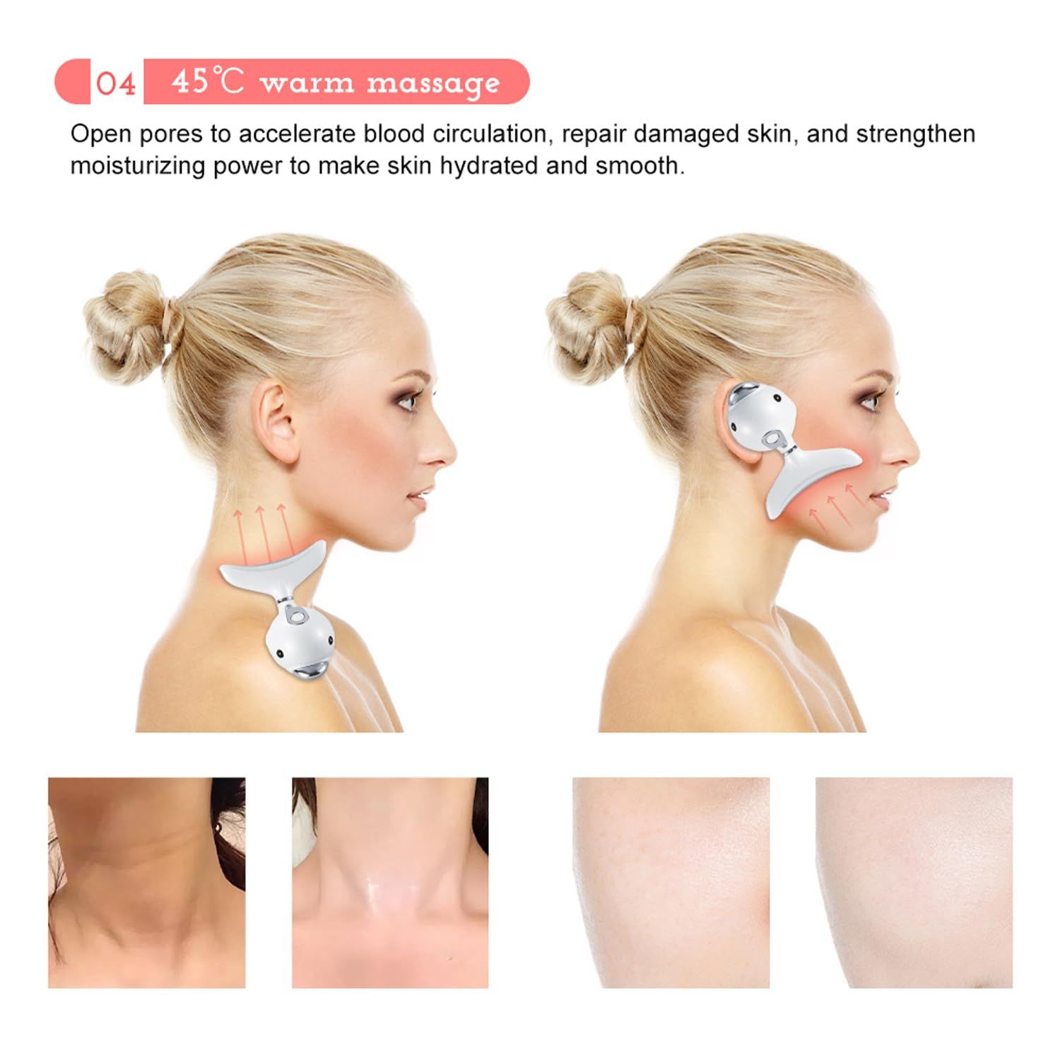 Neck Face Massage Machine, 3 Modes Skin Care-Heat, Vibration, Facial Device for Skin Care, Improvement, Tightening and Smoothing — image 2