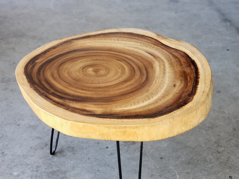 Round Raintree Wood Live Edge Coffee Table โ image 5