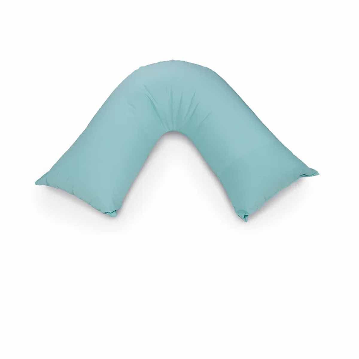 Easyrest Aus Made Medium Support Filled V Shape Pillow 64 × 39 cm Shell Blue