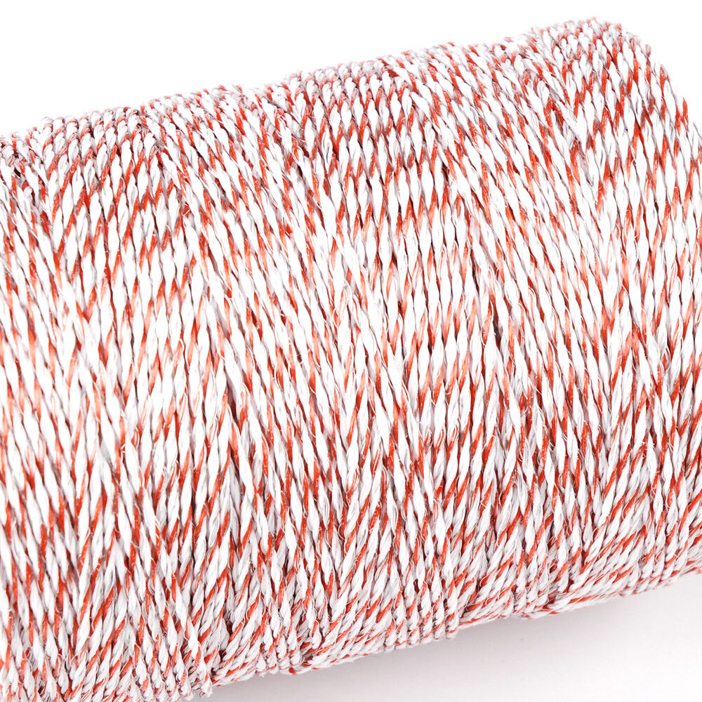 500m Roll Polywire Electric Fence Stainless Steel Poly Wire Energiser Insulator — image 3